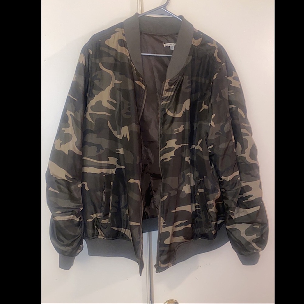 Army fatigue bomber jacket